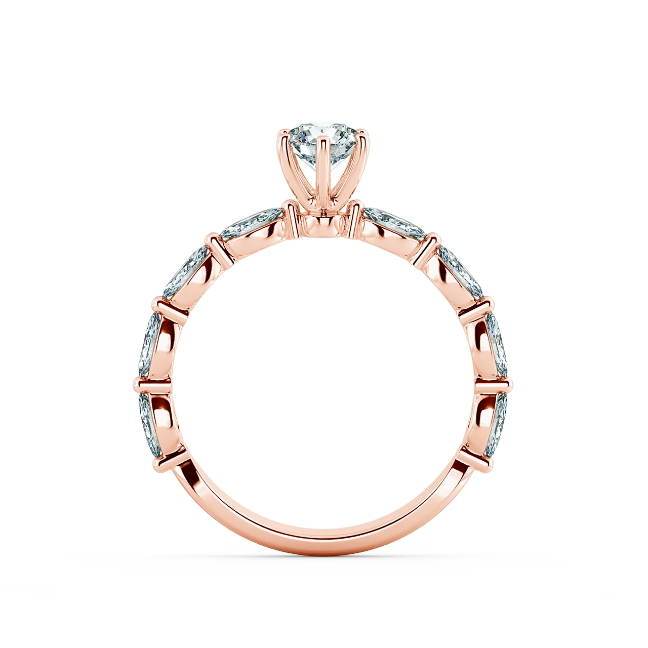 Solitaire Engagement Ring with Eternity Band NCH1805 5